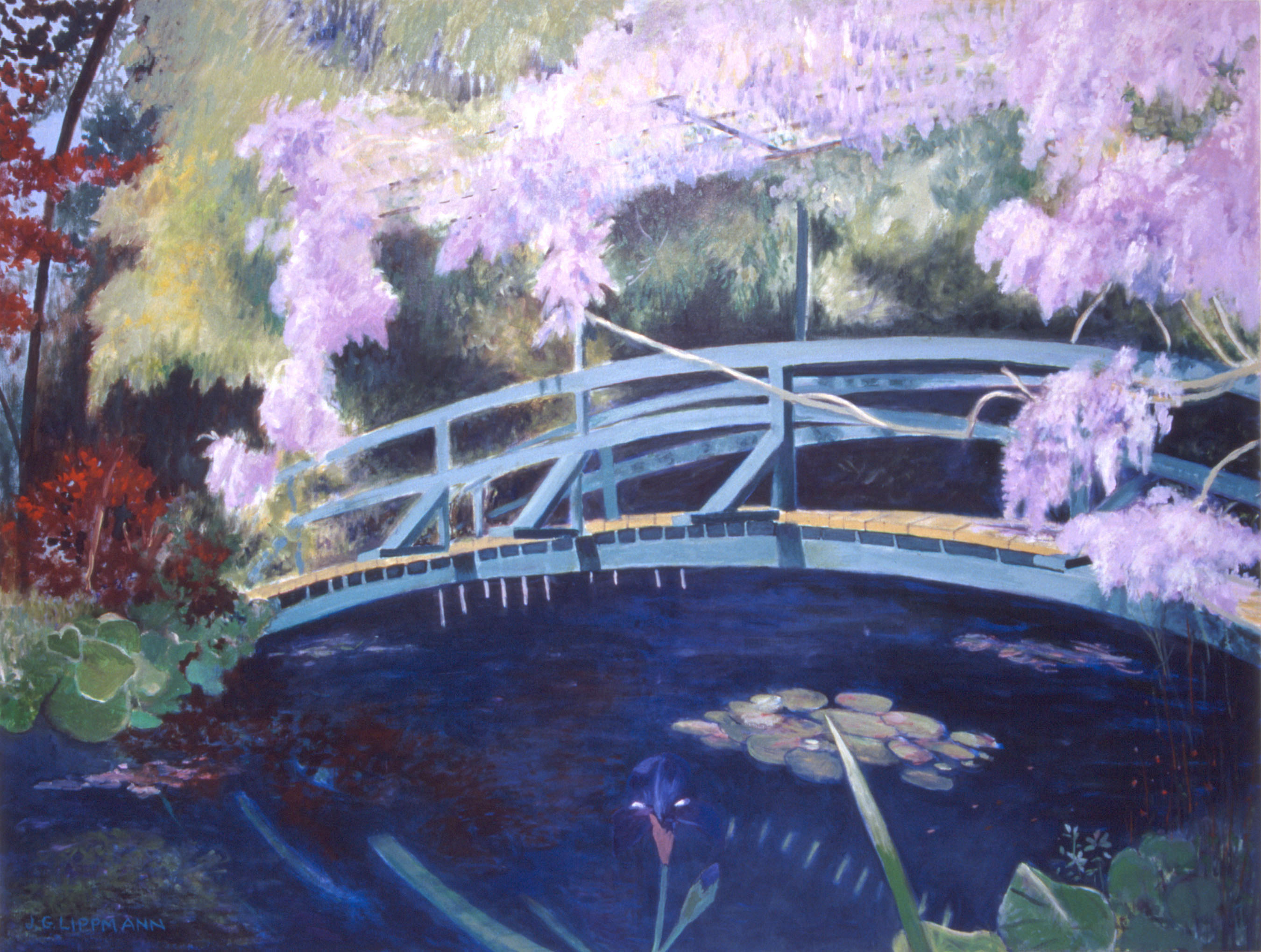 Japanese Bridge with Iris, Giverny